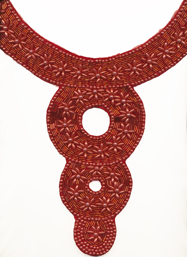 13.50" x 13" Beaded Yoke-Red<br>see Special Pricing Tab