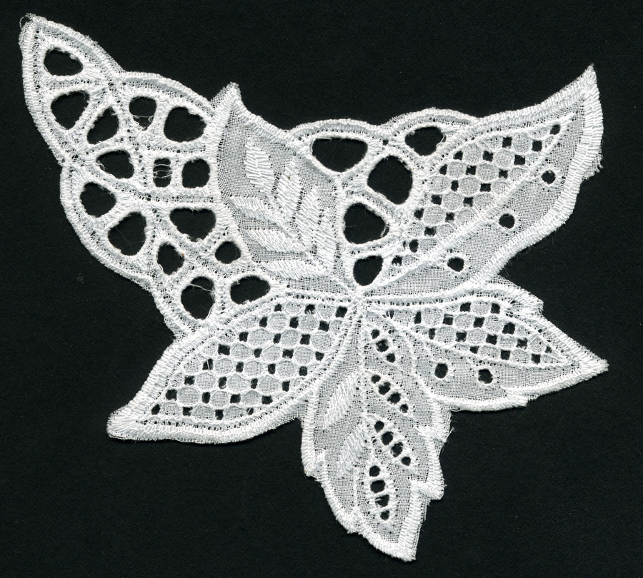 5+1/2" Cotton Eyelet Applique-White