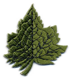 1+3/4" Leaf Applique-Green/Forest Combo