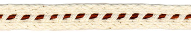 <font color="red">IN STOCK</font><br>1/2" Cotton Braid-Natural With Rust Center