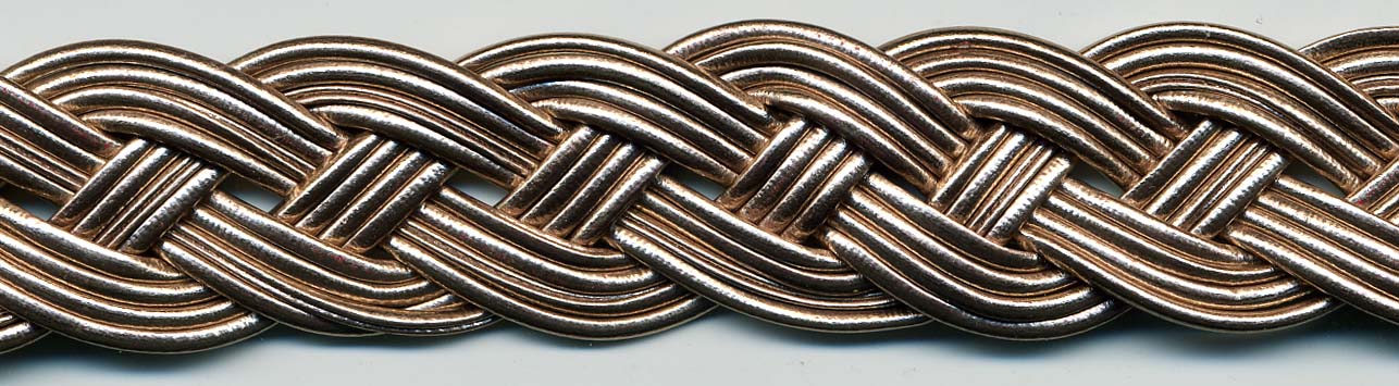 1" Metallic Braided Cords-Rose Gold