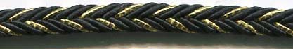 3/8" Metallic And Rayon Gimp Braid-Gold/Black Combo