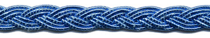 <font color="red">IN STOCK</font><br>1/4" Metallic Braided Soutache-Blue