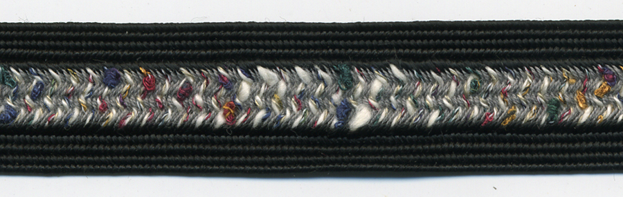 3/4" Wide Rayon/Cotton Fancy Weave Braid-Black Combo<br>see Special Pricing Tab
