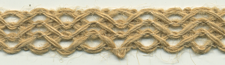 <font color="red">IN STOCK</font><br>3/4" Jute Knit Braid-Natural Jute