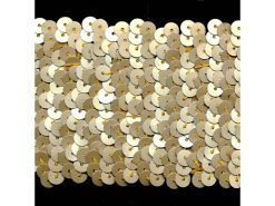 2+1/4" Wide "6 Row" Stretch Sequin Knit Braid-Matte Gold<br>see Special Pricing Tab