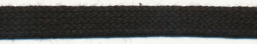 <font color="red">IN STOCK</font><br>3/8" Cotton Flat Braided Drawcord-Black