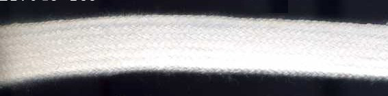 <font color="red">IN STOCK</font><br>9/16" Cotton/Poly Blend Flat Tubular Cord-White<br>(92% cotton / 8% poly)