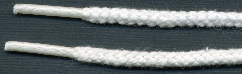 <font color="red">IN STOCK<br>MADE IN USA</font><br>18" Tipped Cotton Drawcord-Natural