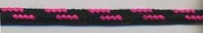 <font color="red">IN STOCK<br>MADE IN USA</font><br>1/4" Poly Halfstripe Cord Black with Neon Pink