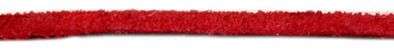 <font color="red">IN STOCK</font><br>1/8" (3mm) Faux Suede On Spools-Red