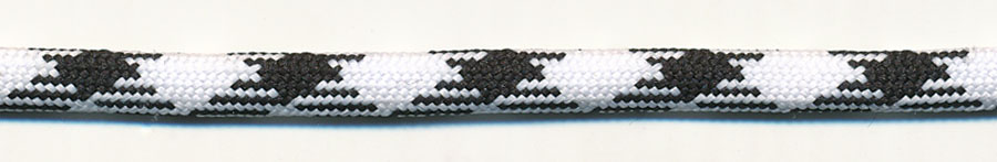 Striped "Spider Flow" Tubular Cord-White/Black