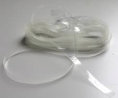 <font color="red">IN STOCK</font><br>3/8" X .12mm Clear TPU Elastin Tape<br>Superior Quality<br>770 Yards Per Bag