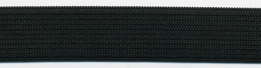 <font color="red">IN STOCK</font><br>1/4" Poly Knit Elastic-Black<br>(Firm Finish, Pre-Shrunk)