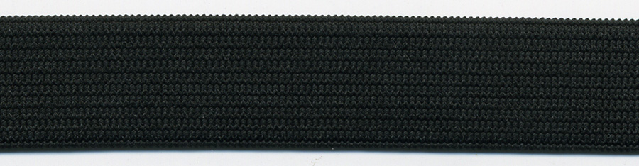 <font color="red">IN STOCK</font><br>1/8" Poly Knit Elastic-Black<br>(Soft, Standard, Pre-Shrunk)