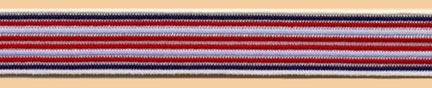 <font color="red">IN STOCK</font><br>5/8" Poly Knit Elastic Stripe-USA Red/White/Blue