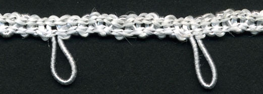 <font color="red">IN STOCK</font><br>1" Spaced Elastic Loops-White