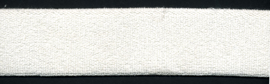 <font color="red">IN STOCK</font><br>2" Woven Cotton Terry Elastic-White