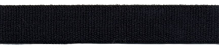 <font color="red">IN STOCK</font><br>1" Poly Woven Terry Elastic-Black