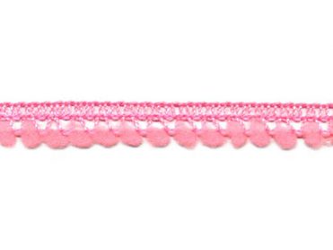 <font color="red">IN STOCK</font><br>3/8" Poly Mini Ball Fringe-Pink