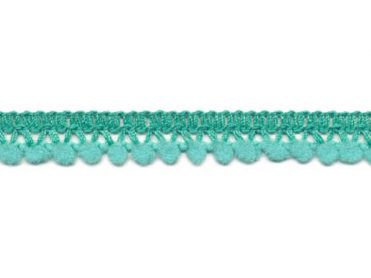 <font color="red">IN STOCK</font><br>3/8" Poly Mini Ball Fringe-Aqua