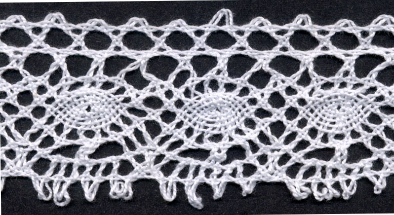 <font color="red">IN STOCK</font><br>2" Amati Cotton Cluny Edge Lace-White