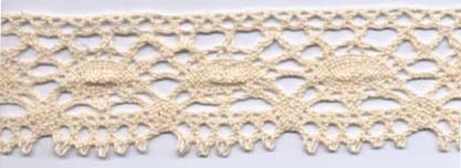 <font color="red">IN STOCK</font><br>2" Amati Cotton Cluny Edge Lace-Natural
