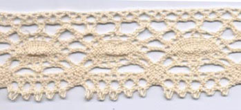 <font color="red">IN STOCK</font><br>2" Amati Cotton Cluny Edge Lace-Natural