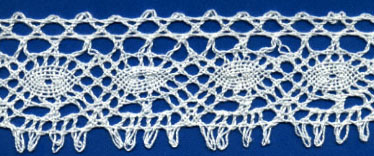 <font color="red">IN STOCK</font><br>2" Contarini Cotton Cluny Edge Lace-White