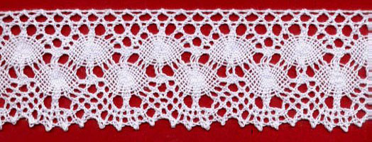 <font color="red">IN STOCK</font><br>2+1/2" Farnese Cotton Cluny Edge Lace-White