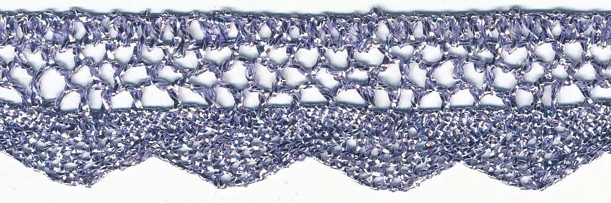 <font color="red">IN STOCK</font><br>3/4" Metallic Cluny Edge Lace-Lilac