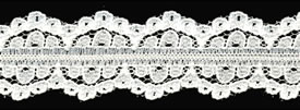 1" Poly Raschel Lace Galloon-Ivory