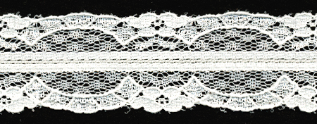 1+1/4 Nylon Raschel Lace-White