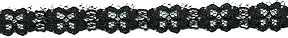 3/8" Nylon Galloon Lace-Black