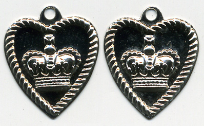 5/8" Heart Charm Coin-Nickel