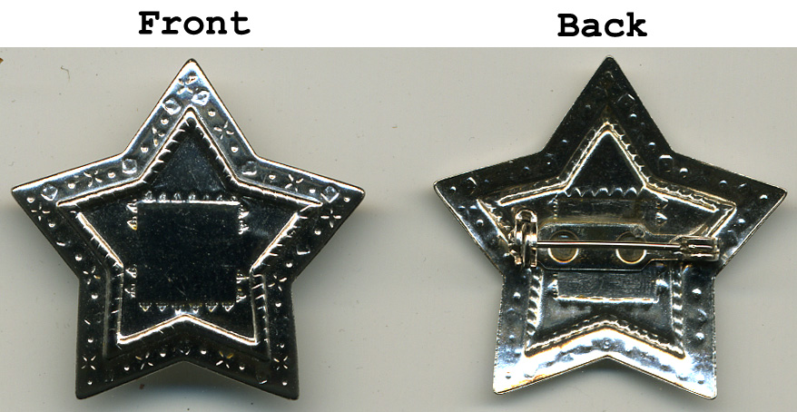 1.25" Star Pin Concho-Nickel