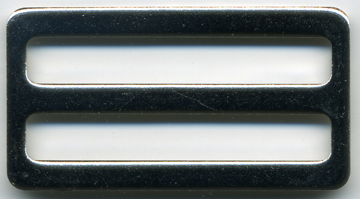 <font color="red">IN STOCK</font><br>2" Flat Double Slider-Nickel