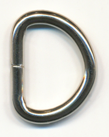 <font color="red">IN STOCK</font><br>1/2" Metal D-Ring-Nickel