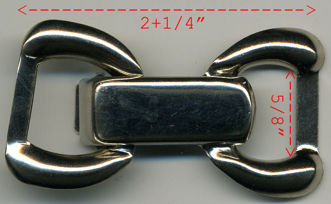 <font color="red">IN STOCK</font><br>2+1/4" Smooth Snap Clasp-Nickel (2-PC Set)