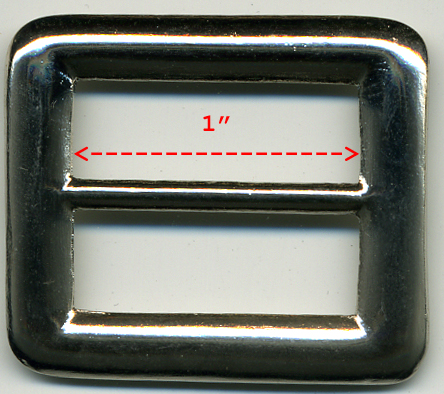 <font color="red">IN STOCK</font><br>1" Smooth Slider Buckle-Nickel