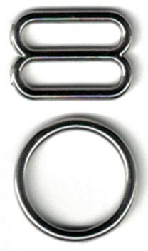 <font color="red">IN STOCK</font><br>3/8" Metal O-Ring & Slider Set-Nickel
