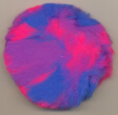 3.5" Diameter Pom Pom-Plum/Blue Combo<br>see Special Pricing Tab