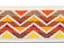 <font color="red">IN STOCK</font><br>1+3/4" Vintage Cotton Ribbon-White/Orange/Yellow Gold/Rust/Taupe
