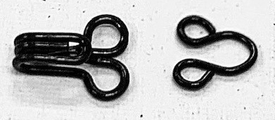 <font color="red">IN STOCK</font><br>#1 Loose Metal Hook And Eye Sets-Black