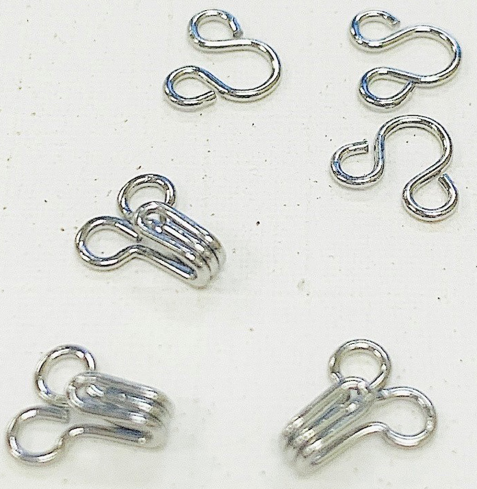 <font color="red">IN STOCK</font><br>#1 Loose Metal Hook And Eye Sets-Silver