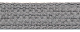 <font color="red">IN STOCK</font><br>1" Cotton Webbing-Grey<br>(Industry Standard)