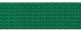 <font color="red">IN STOCK</font><br>1" Cotton Webbing-Kelly Green<br>(Industry Standard)