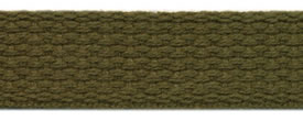 <font color="red">IN STOCK</font><br>1" Cotton Webbing-Olive<br>(Industry Standard)