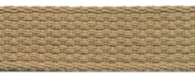 <font color="red">IN STOCK</font><br>1" Cotton Webbing-Buff<br>(Industry Standard)