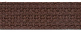 <font color="red">IN STOCK</font><br>1" Cotton Webbing-Brown<br>(Industry Standard)